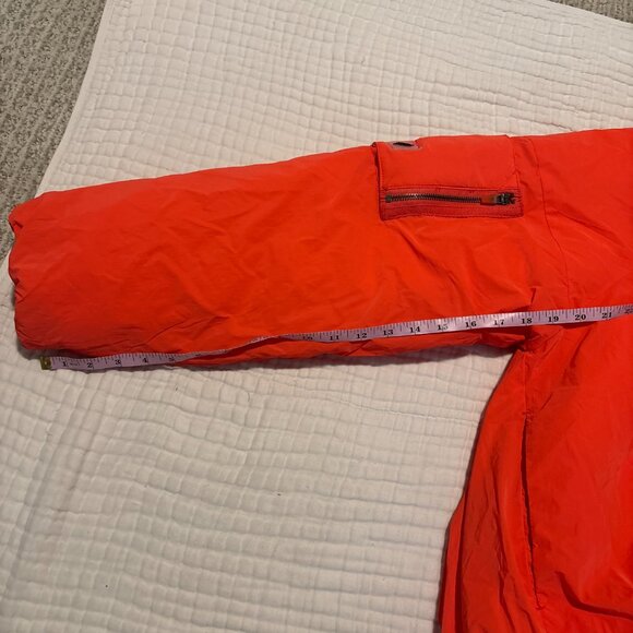 NWT PenfieldPrimaloft x free peopleBomber Jacket Cherry Tomato Red Sherpa Collar - Picture 14 of 16